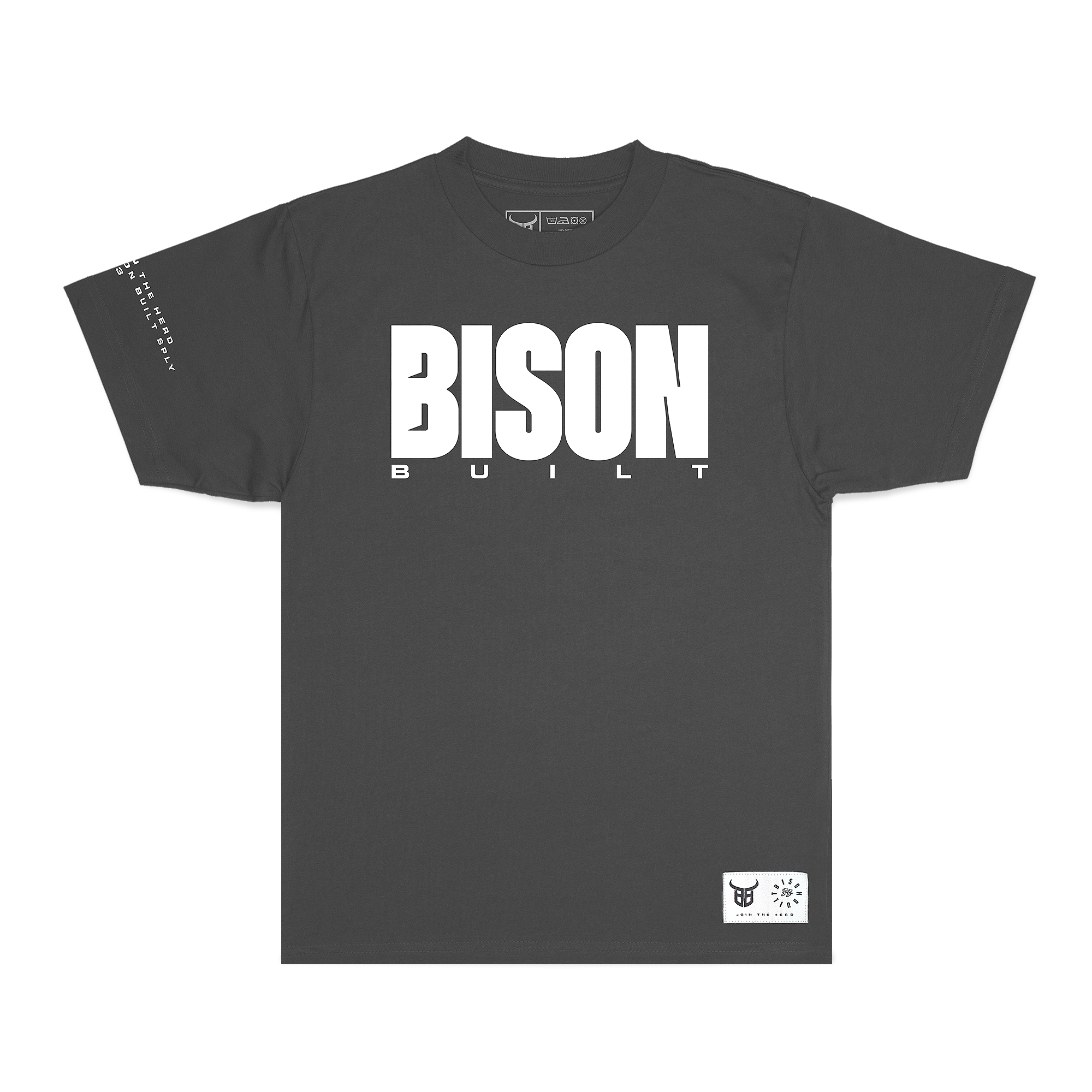 Bison Built Charcoal Tee